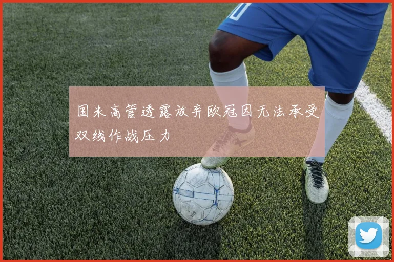 国米高管透露放弃欧冠因无法承受双线作战压力